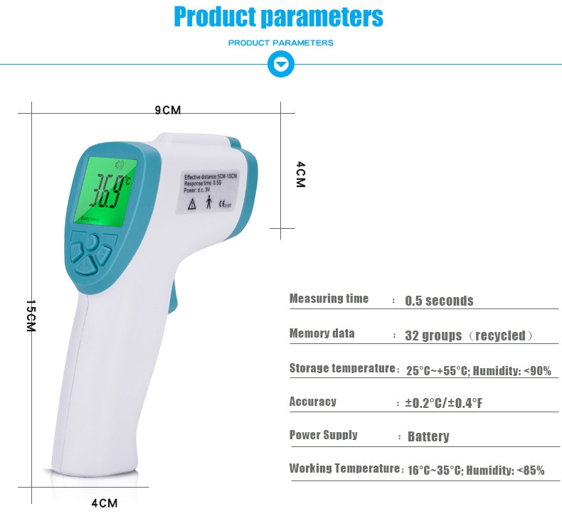 8(499)9387578 Купить бесконтактный инфракрасный термометр non-contact green от 1 310 руб. - заказать