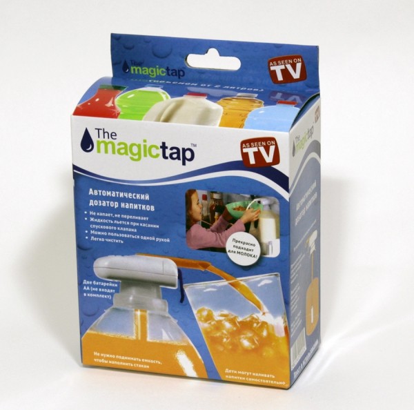 8(499)9387578 Купить автоматический диспенсер для напитков magic tap drink dispenser (маджик тэп дринк диспенсер) от  - заказать
