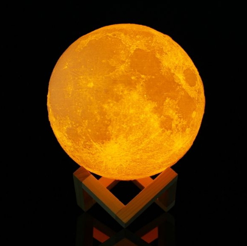 8(499)9387578 Купить светильник- ночник луна "3d moon lamp" 15 см меняет цвета ( с пультом) от  - заказать