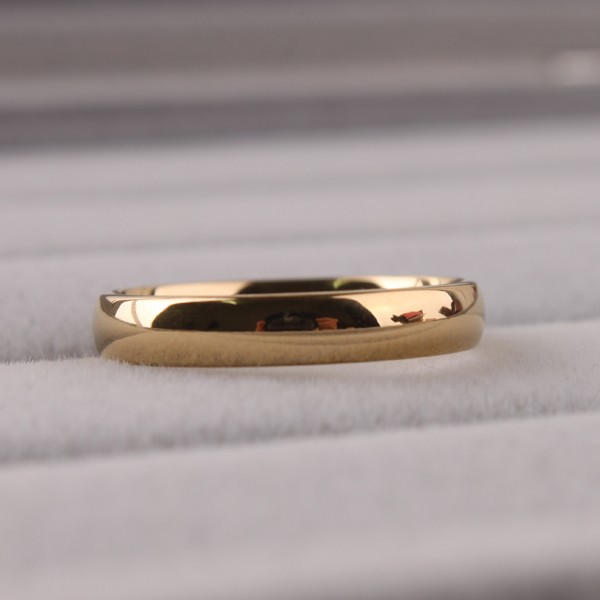 8(499)9387578 Купить кольцо из ювелирной стали 316l (3мм) золотого цвета от  - заказать