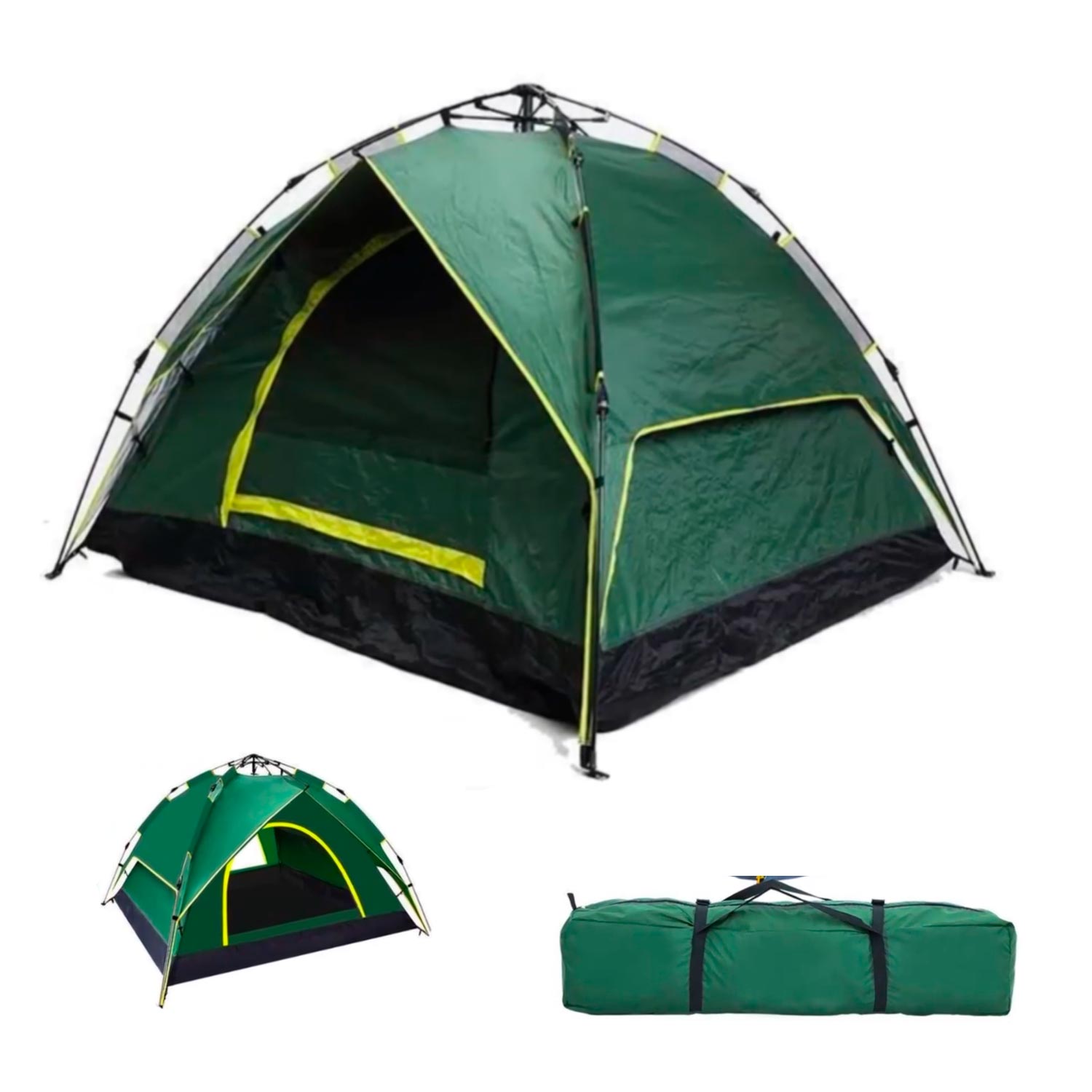 8(499)9387578 Купить палатка автоматическая 3-4х местная 200*200*145cm зеленая от  - заказать