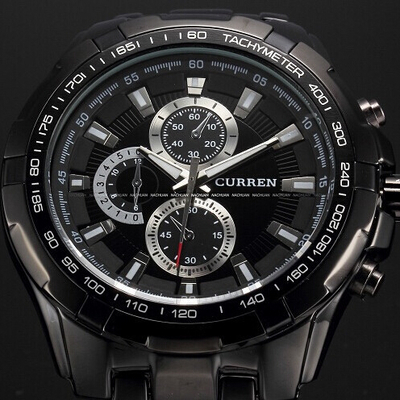 8(499)9387578 Купить (curren) мужские круглые наручные часы черный браслет - черные с от  - заказать
