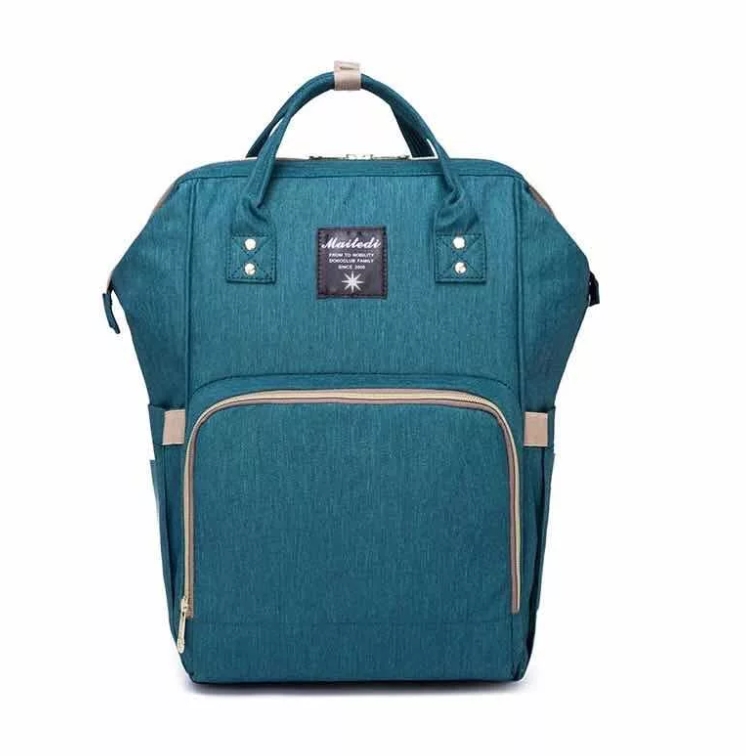 8(499)9387578 Купить сумка рюкзак для мамы с креплениями для коляски зеленая от  - заказать