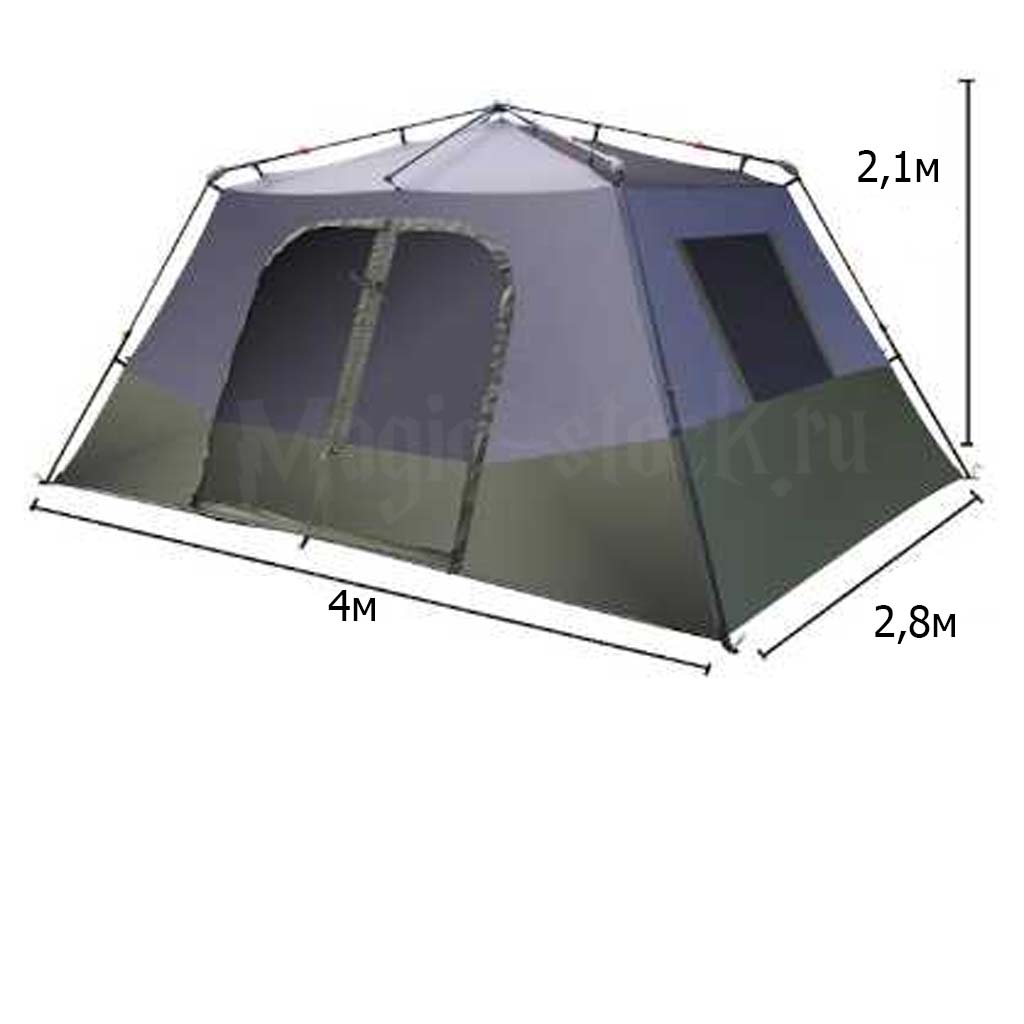 8(499)9387578 Купить палатка автоматическая 8 мест coolwalk 400x280x210см от  - заказать