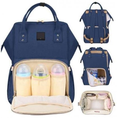 8(499)9387578 Купить сумка рюкзак для мамы maitedi с креплениями для коляски и usb темно синяя от  - заказать