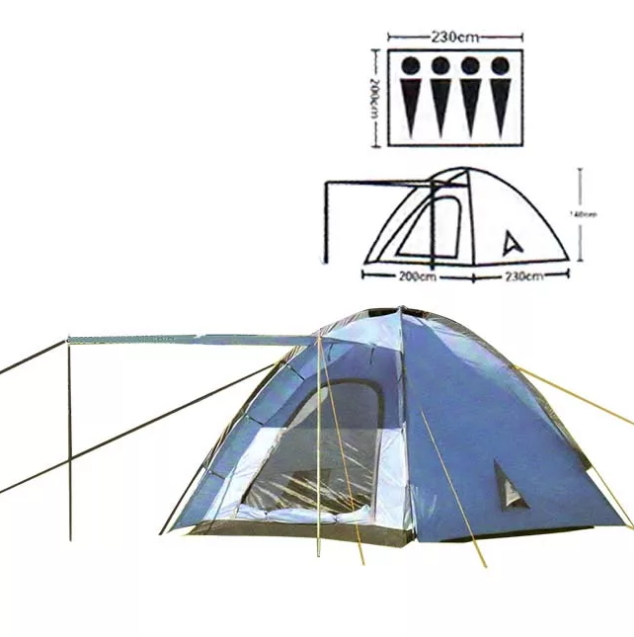 8(499)9387578 Купить палатка туристическая 4-х местная  lanyu ly-1932 230x200x140 см от  - заказать