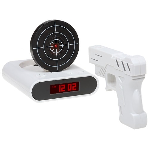 8(499)9387578 Купить будильник gun alarm clock с мишенью и лазерным пистолетом white от 1 735 руб. - заказать