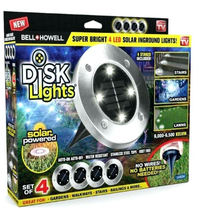 8(499)9387578 Купить беспроводной садовый светодиодный светильник на солнечной батарее disk lights 8 led от  - заказать