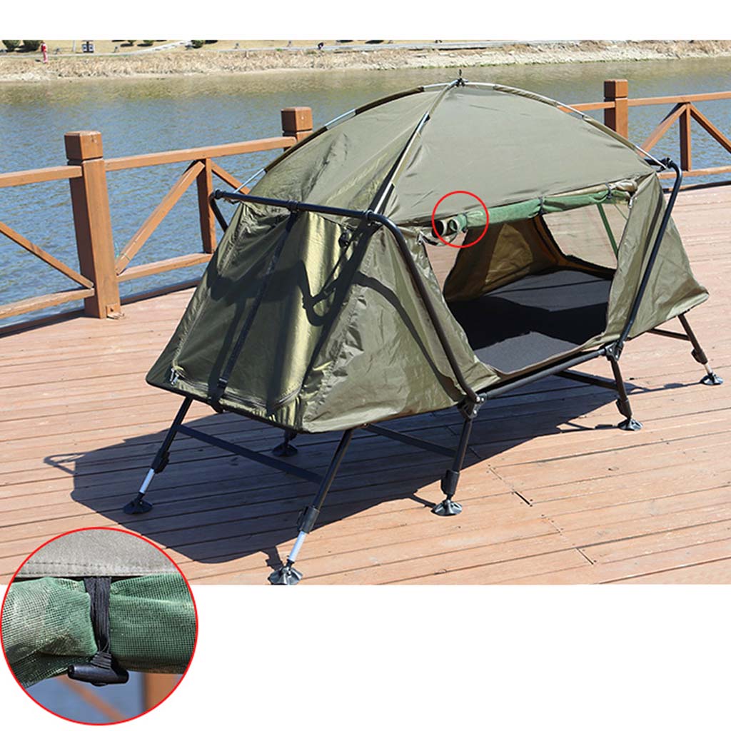 8(499)9387578 Купить палатка-раскладушка карповая двухслойная складная 215х80х125см с чехлом coolwalk стальная хаки от  - заказать