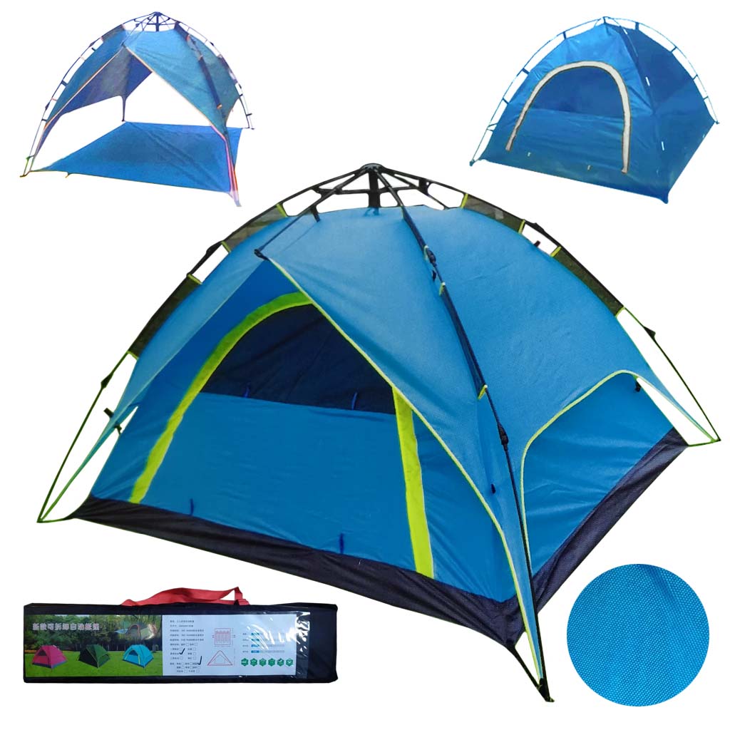 8(499)9387578 Купить палатка автоматическая 3-4х местная 200*200*145cm синяя от  - заказать
