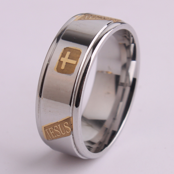 8(499)9387578 Купить кольцо из ювелирной стали 316l крест jesus от  - заказать
