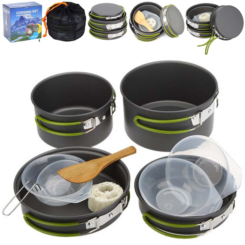 8(499)9387578 Купить кастрюля х 2 + сковорода х 2 + чашки для кемпинга - набор компактной алюминиевой посуды coolwalk от  - заказать