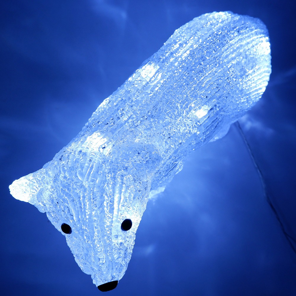 8(499)9387578 Купить белый медведь светодиодная фигура светящаяся акриловая 30 см (30х20х11см) 3d от  - заказать