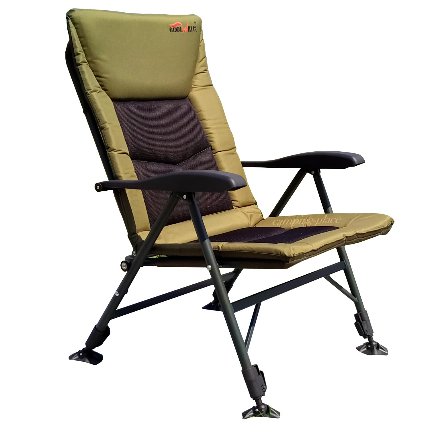 8(499)9387578 Купить кресло карповое мягкое со спинкой и подлокотниками coolwalk 64х80х97 от  - заказать