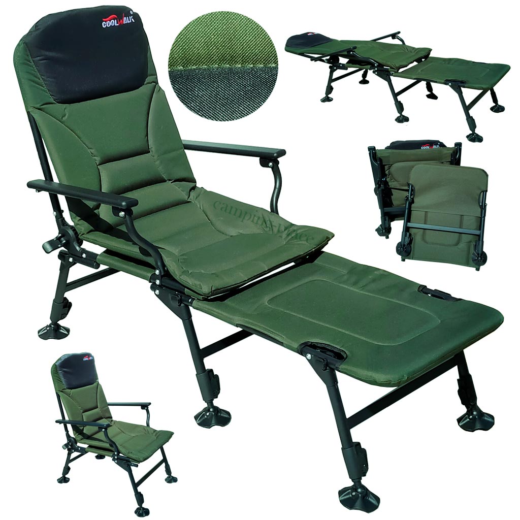 8(499)9387578 Купить кресло-шезлонг карповое со съемной приставкой для ног coolwalk от  - заказать