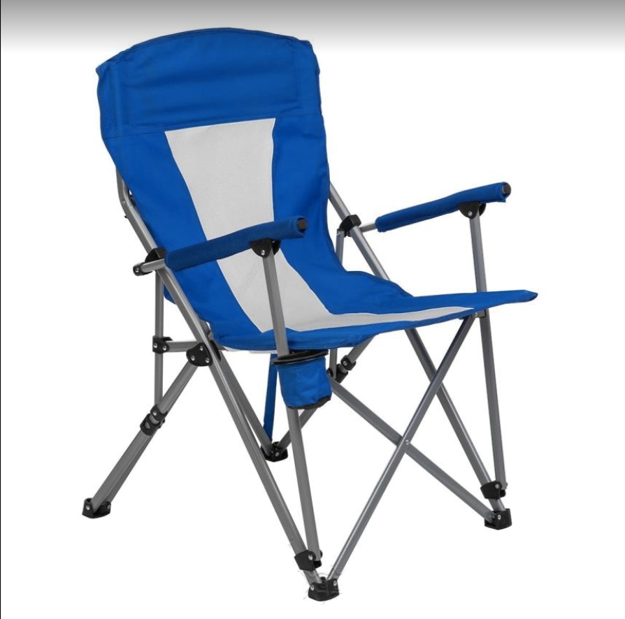 8(499)9387578 Купить кресло складное с подлокотниками, подстаканником  55х55х95 coolwalk синее от  - заказать