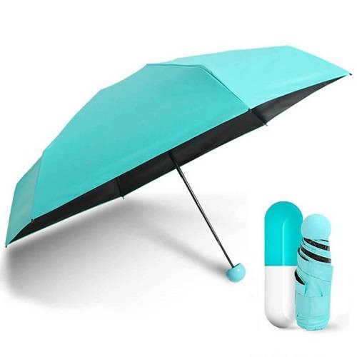 8(499)9387578 Купить зонт-капсула карманный мини зонтик - берюзовый от  - заказать