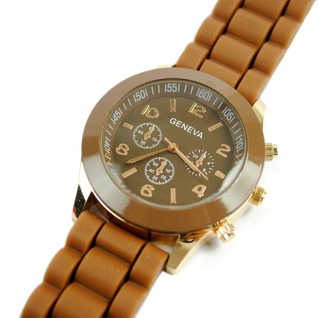 8(499)9387578 Купить (geneva) наручные часы пластик 1 цвет-кофе от  - заказать