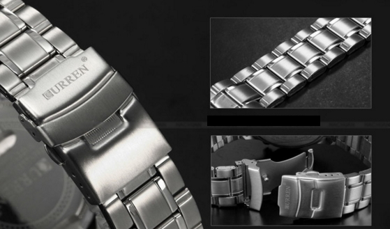 8(499)9387578 Купить (curren) мужские наручные часы с календарем серебристый черно-красные от  - заказать