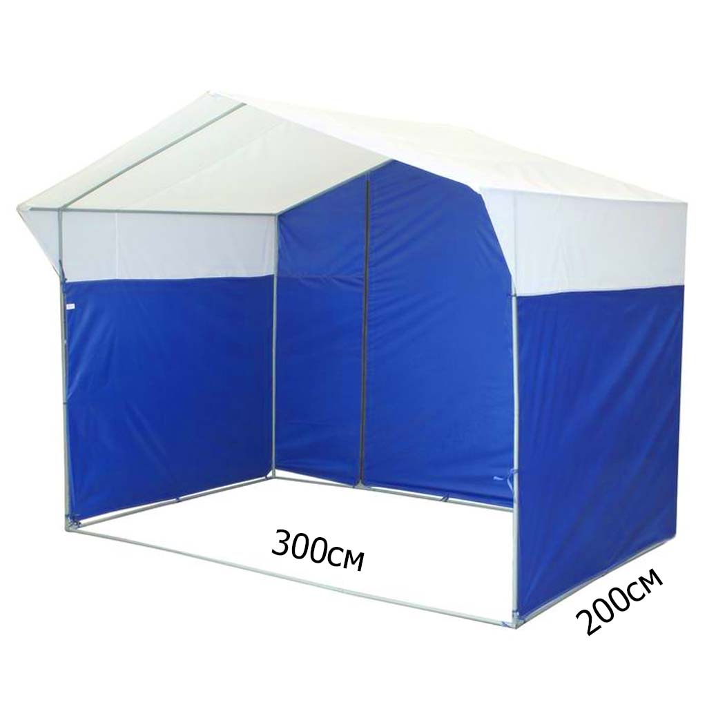 8(499)9387578 Купить шатер торговый / торговая палатка - быстро раскладная 300x200x245см - сине-белый от  - заказать