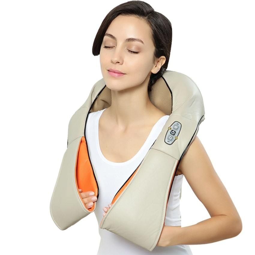 8(499)9387578 Купить массажер для шеи и плеч massager of neck kneading с инфракрасным прогревом от  - заказать