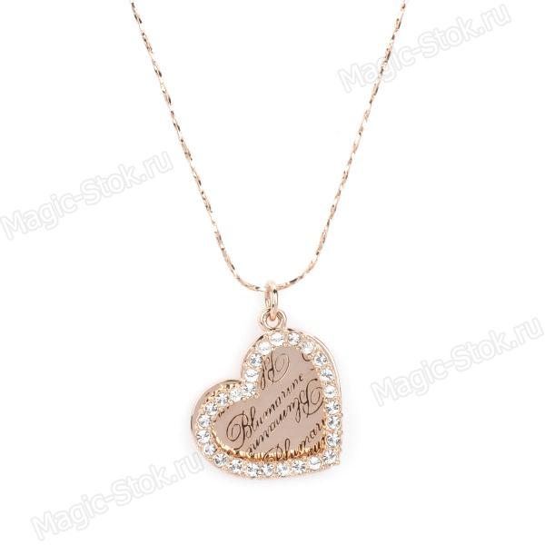 8(499)9387578 Купить сердце с золотым покрытием + искусственные алмазы от  - заказать
