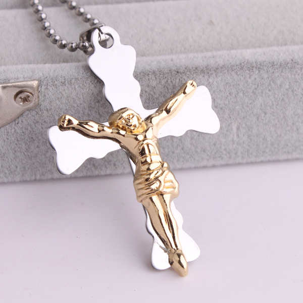 8(499)9387578 Купить кулон крест иисус золотого цвета от  - заказать
