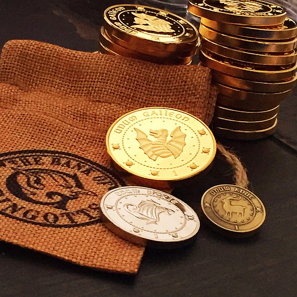 8(499)9387578 Купить набор из 3 монет в футлярах, золотая монета, серебряная монета, бронзовая монета, в подарочном мешочке (банк gringotts) от  - заказать