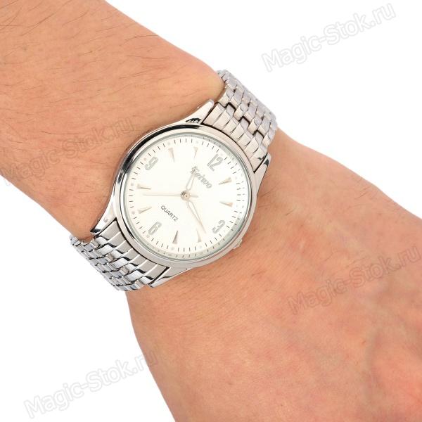 8(499)9387578 Купить (feiwo) часы круглые серебристо белые от  - заказать