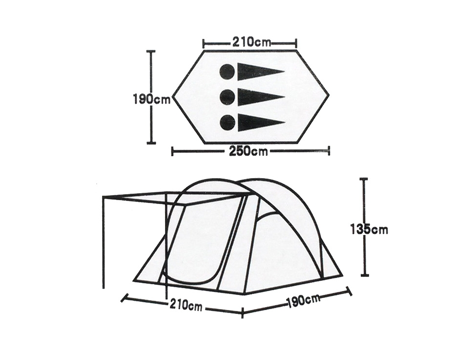8(499)9387578 Купить палатка кемпинговая 3х местная lanyu ly-1709 210х190х135 от  - заказать