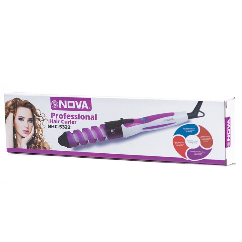 8(499)9387578 Купить спиральная плойка для завивки волос nova professional hair curler nhc-5311 от  - заказать