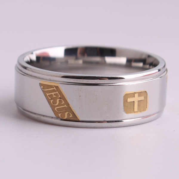8(499)9387578 Купить кольцо из ювелирной стали 316l крест jesus от  - заказать