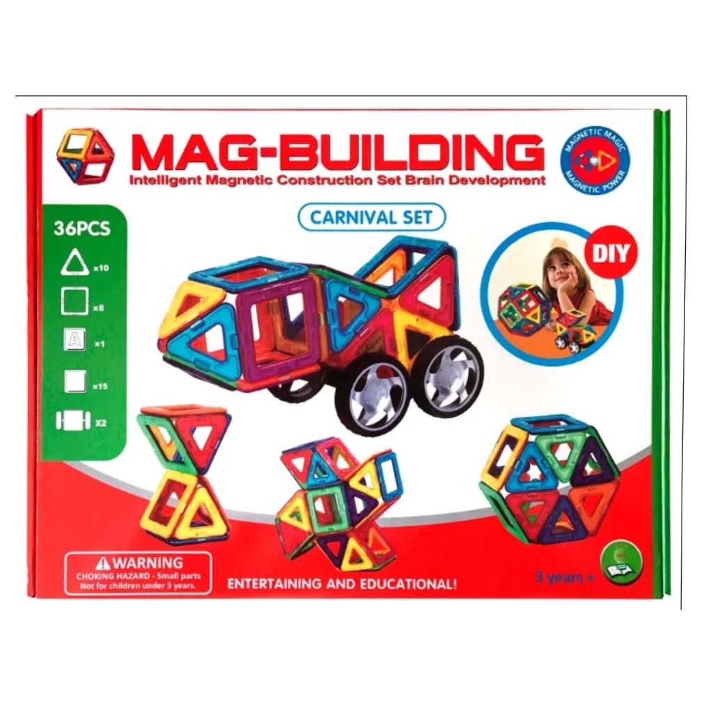 8(499)9387578 Купить mag-building 36 магнитный конструктор маг-билдинг 36 деталей от  - заказать