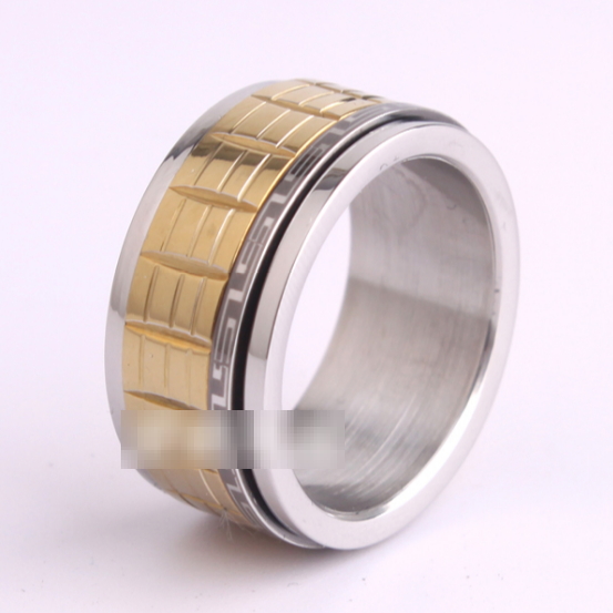 8(499)9387578 Купить кольцо из ювелирной стали 316l с вставками золотого цвета от  - заказать