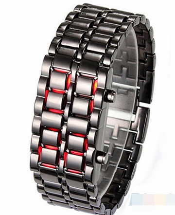 8(499)9387578 Купить led-часы iron samurai серебро+красный от  - заказать