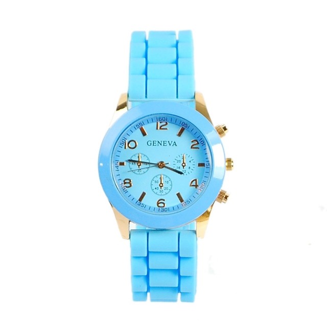 8(499)9387578 Купить (geneva) наручные часы пластик 1 цвет-небесно голубой от  - заказать