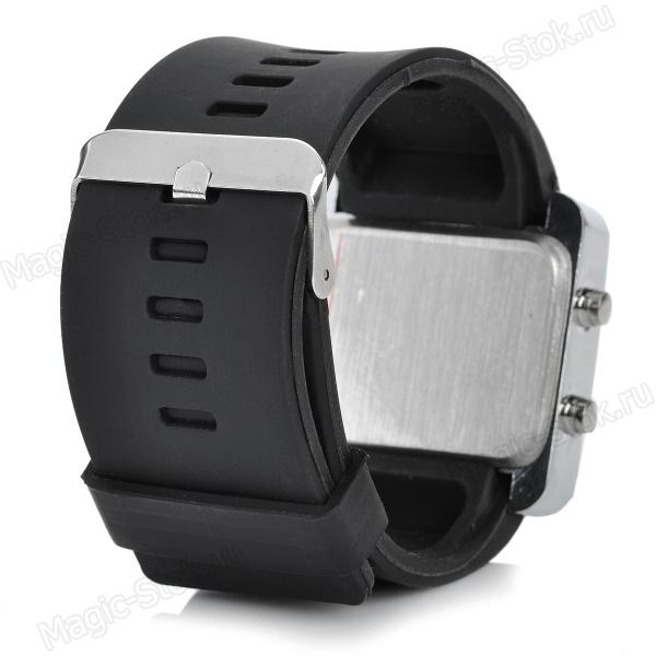 8(499)9387578 Купить стильные цифровые светодиодные часы - черные от  - заказать