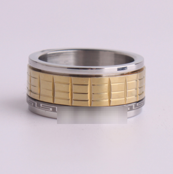 8(499)9387578 Купить кольцо из ювелирной стали 316l с вставками золотого цвета от  - заказать
