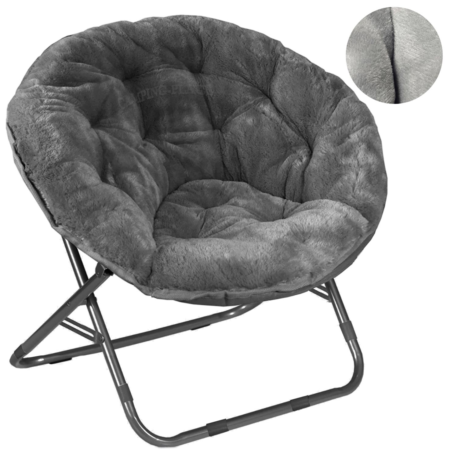 8(499)9387578 Купить кресло круглое складное "moon lux" велюровое coolwalk 86*63*96см серое от  - заказать