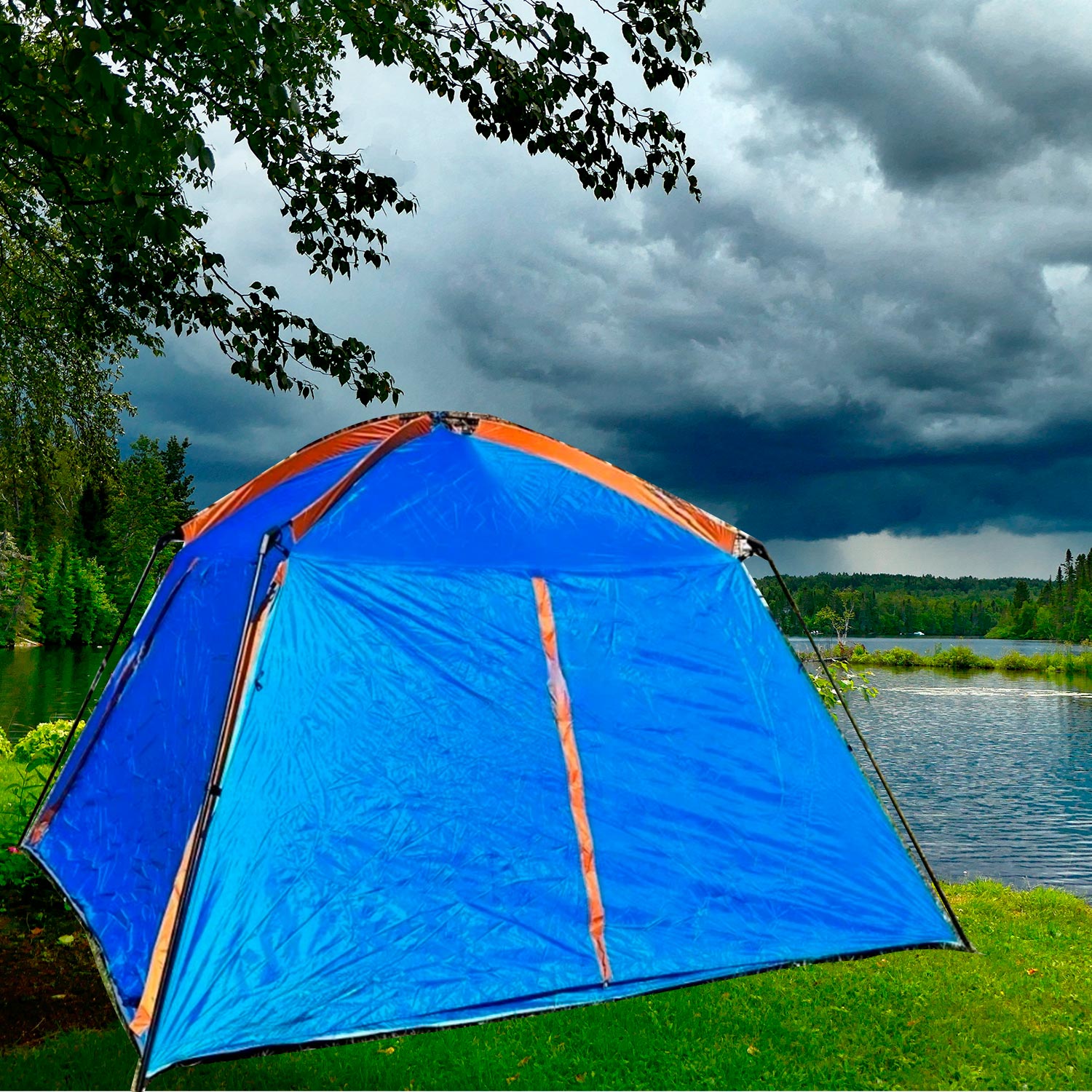 8(499)9387578 Купить шатер-палатка 300*300*190см coolwalk с полом туристический синий от  - заказать