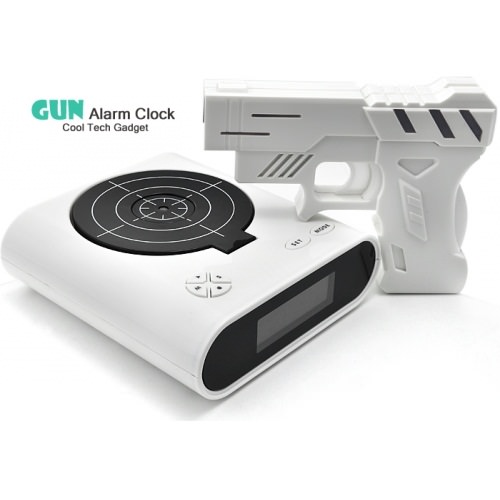 8(499)9387578 Купить будильник gun alarm clock с мишенью и лазерным пистолетом white от 1 920 руб. - заказать